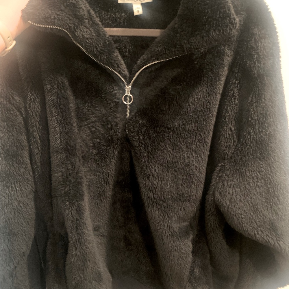 Express teddy pullover half zip